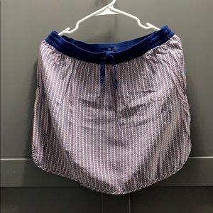 Gap drawstring orange and blue skirt with pockets